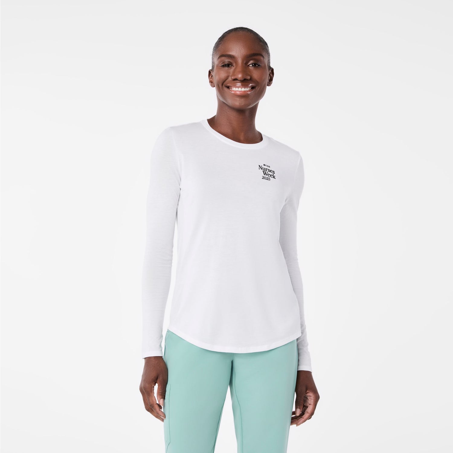 Turn Patient Supersoft Longsleeve Underscrub - White