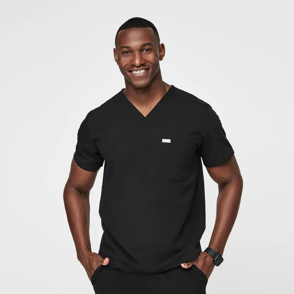 Leon Three-Pocket Scrub Top™ - Black