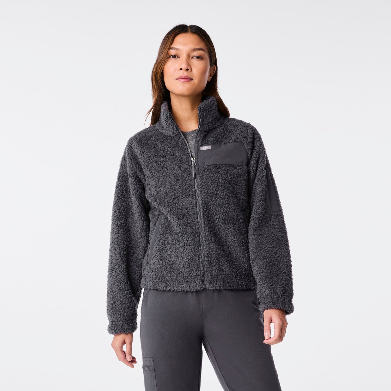 On-Shift High Pile Fleece Bomber Jacket™ - Charcoal