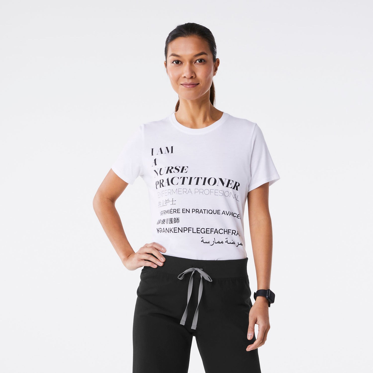 Nurse Practitioner Supersoft Shortsleeve Underscrub - White