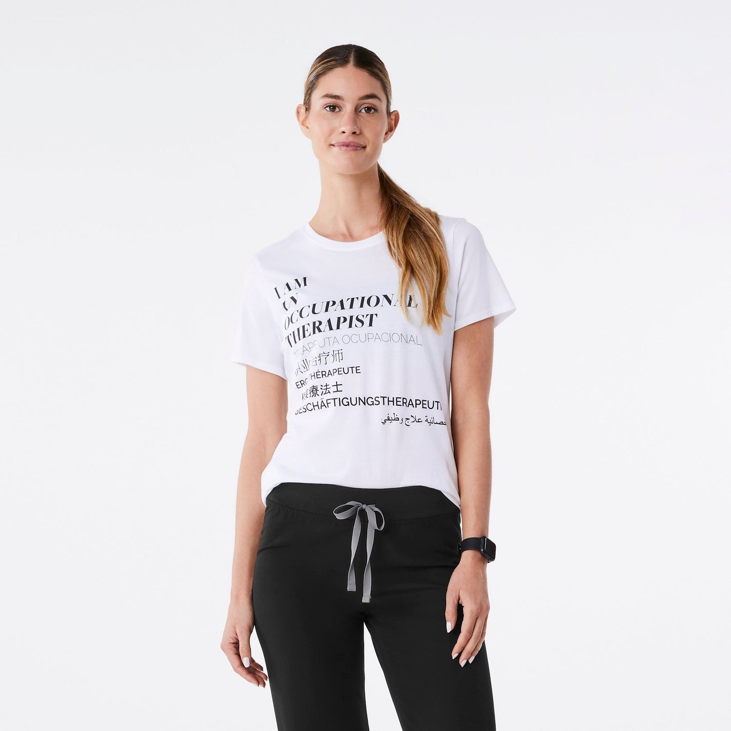 Occupational Therapist Supersoft Shortsleeve Underscrub - White
