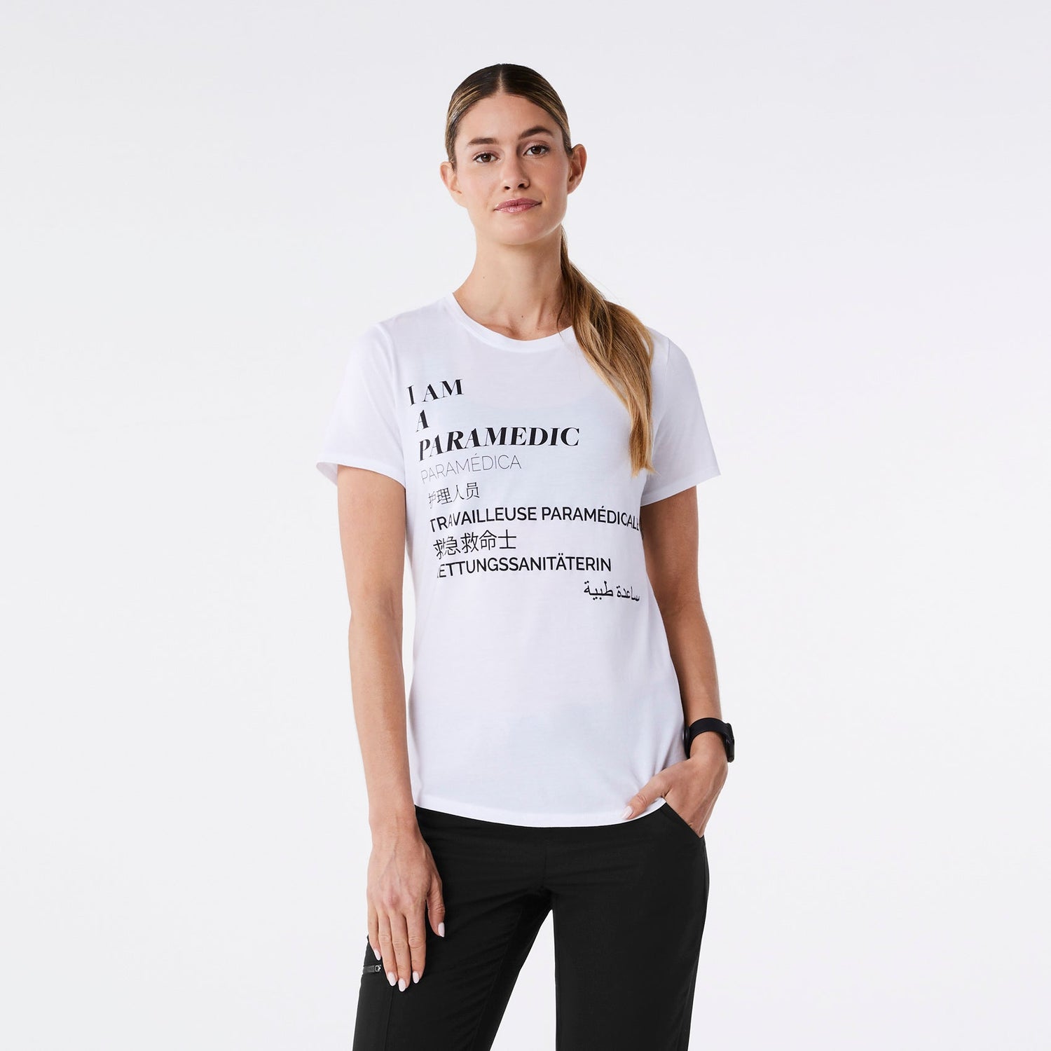 Paramedic Supersoft Shortsleeve Underscrub - White