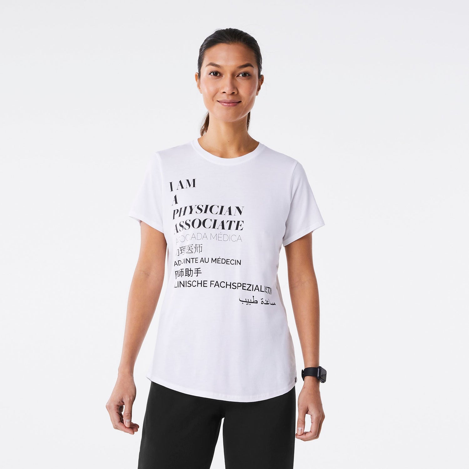 Physician Associate Supersoft Shortsleeve Underscrub - White
