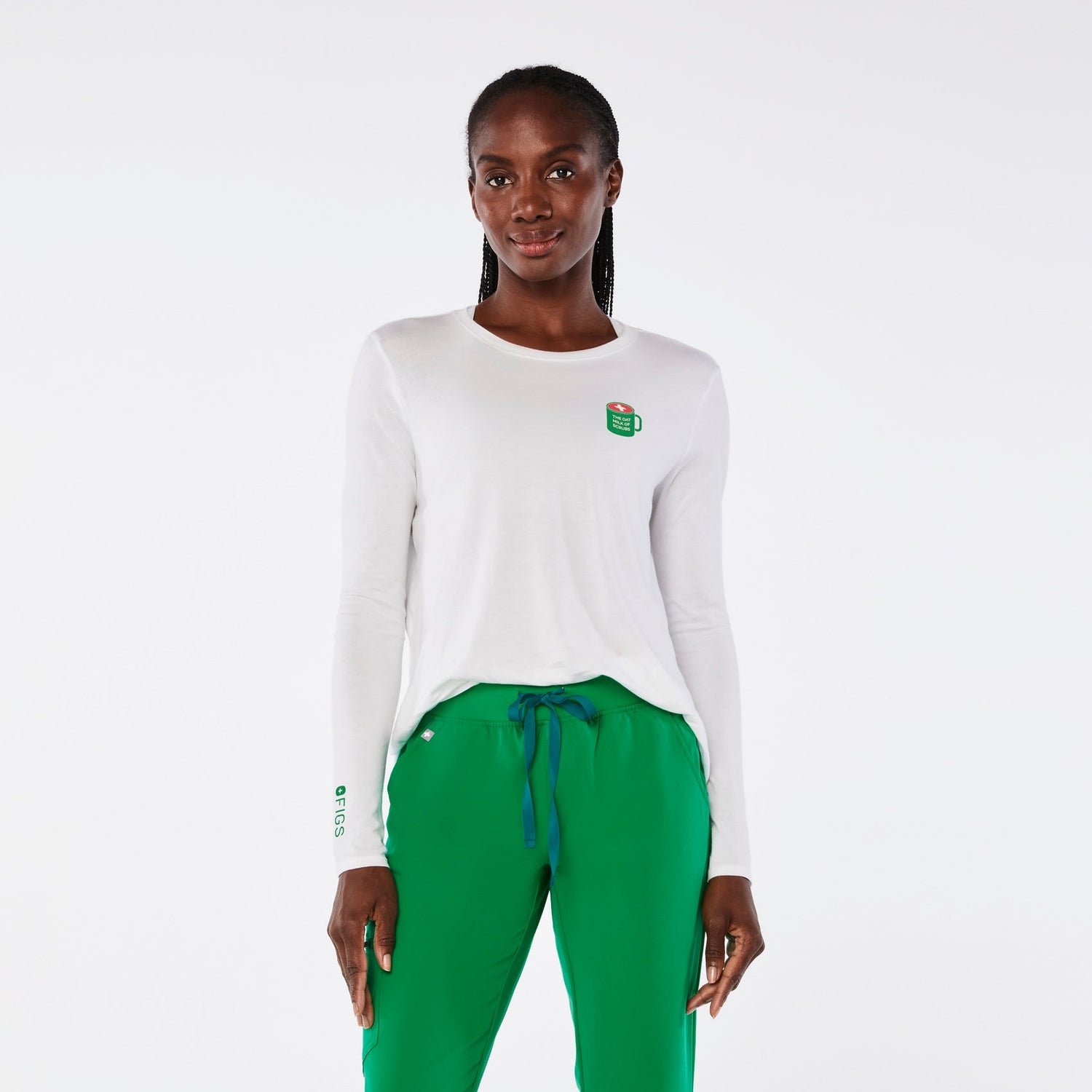 Oat Milk Supersoft Longsleeve Underscrub - White