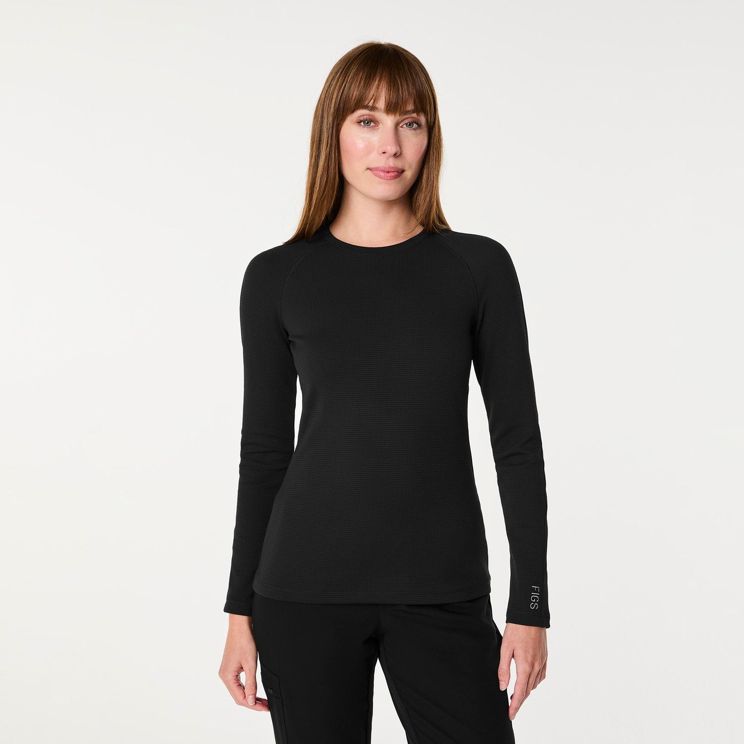 Waffle Longsleeve Underscrub - Black