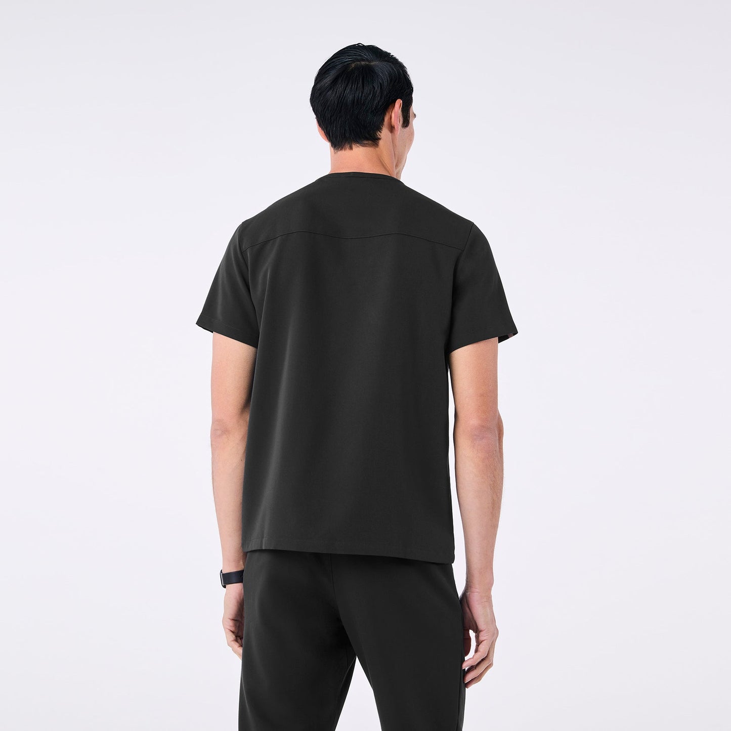 Corfield Henley Scrub Top - Black
